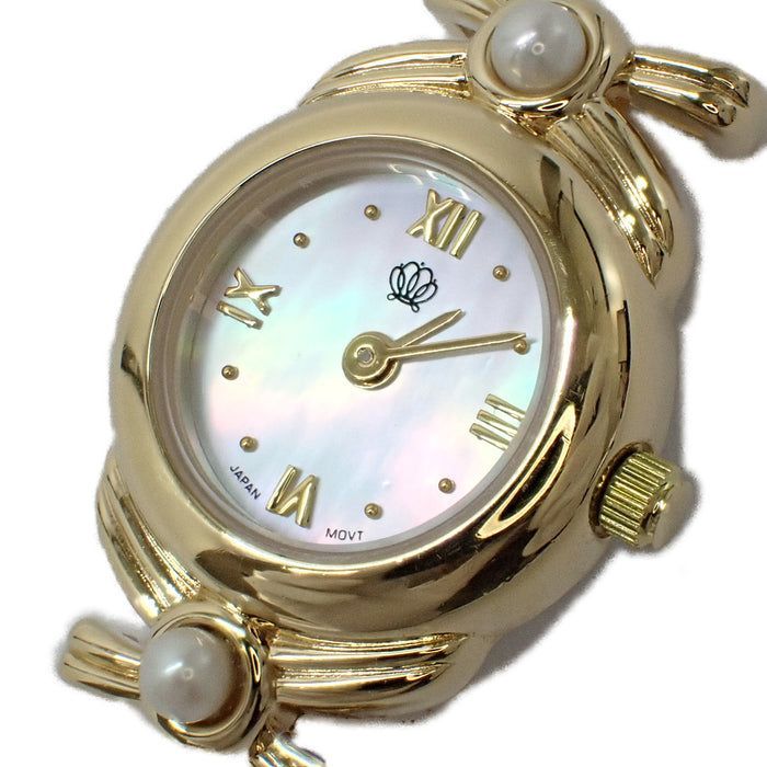 MIKIMOTO パール ウォッチ 腕時計 GP 革ベルト シェル文字盤 【公式通販】