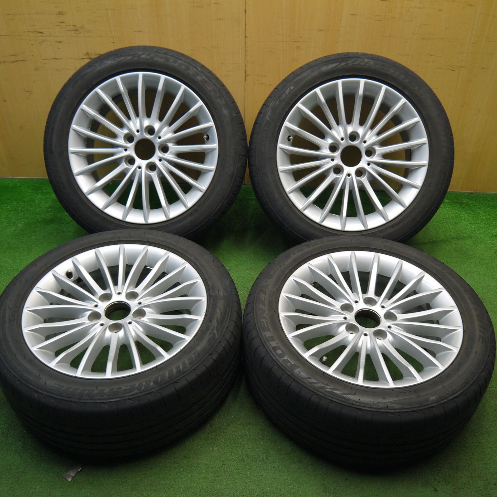 キレイ BMW 3シリーズ F30 純正 225|50R17 ブリヂストン ポテンザ S001 17インチ PCD120|5H 5051302Hノ