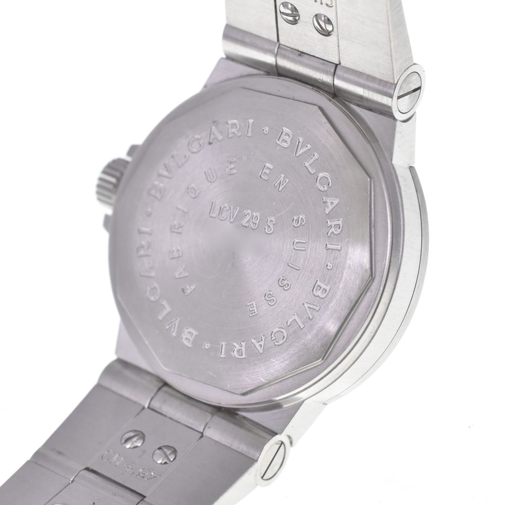 BVLGARI Lcv29s 動作良好　自動巻き時計 ブルー BVLGARI ブルガリ 腕時計 ディアゴノ スポーツ LCV29S ブラック