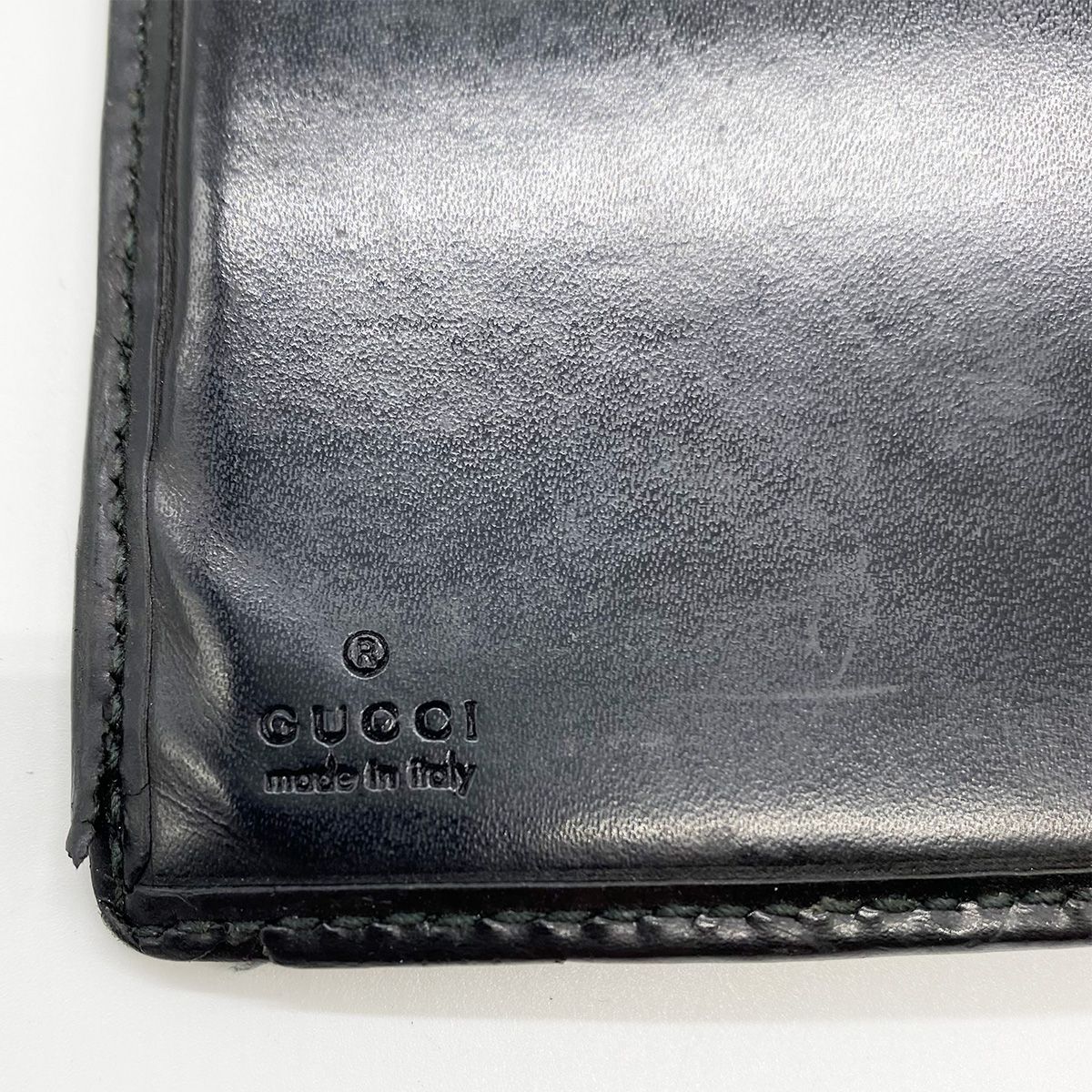 ジャンク品 GUCCI グッチ 245908 長財布 ブラック GGインプリメ 黒