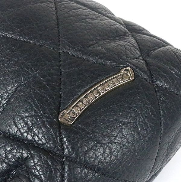 レザー巾着　クロスパッチ、キルティング CHROME HEARTS クロムハーツ 30周年 UA限定 ドローストリングス