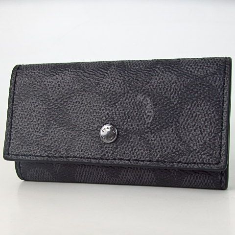 COACH キーケース 新品、未使用 COACH】コーチ シグネチャー 4連キーケース メンズ【中古】3-26