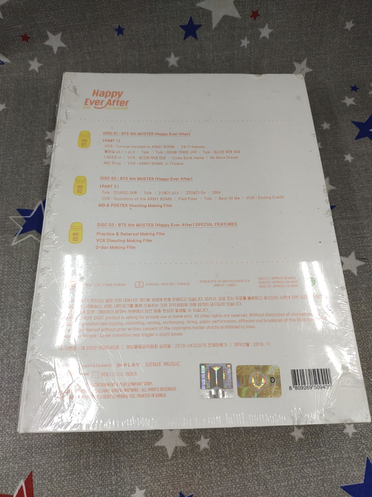 BTS 4th MUSTER/Happy Ever After/シュリンク破れ、外箱にキズ、汚れ、ヘコミ/K-174