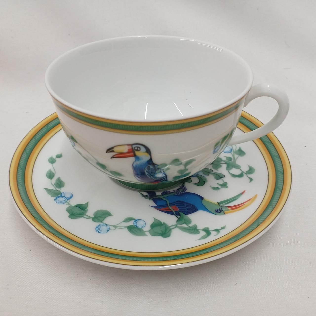 HERMES カップ＆ソーサー ペア TOUCANS Cup Saucer Pair