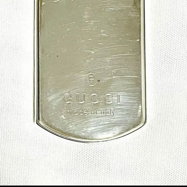 グッチ　キーホルダー　プレート　シルバー925 ドッグタグ　チャーム　GUCCI GUCCI グッチ キーホルダー プレート シルバー925 s925