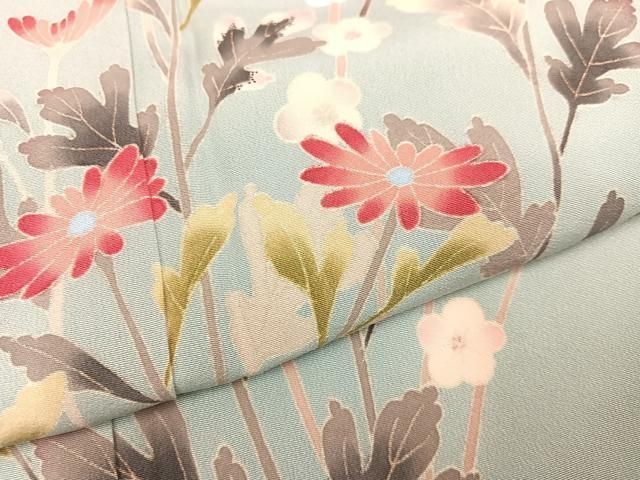 平和屋着物○本加賀友禅作家 和泉衛知 訪問着 枝花文 暈し染め 正絹