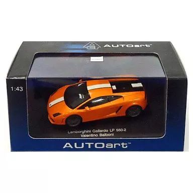 中古】ミニカー 1/43 LAMBORGHINI GALLARDO LP550-2(オレンジ×ホワイト