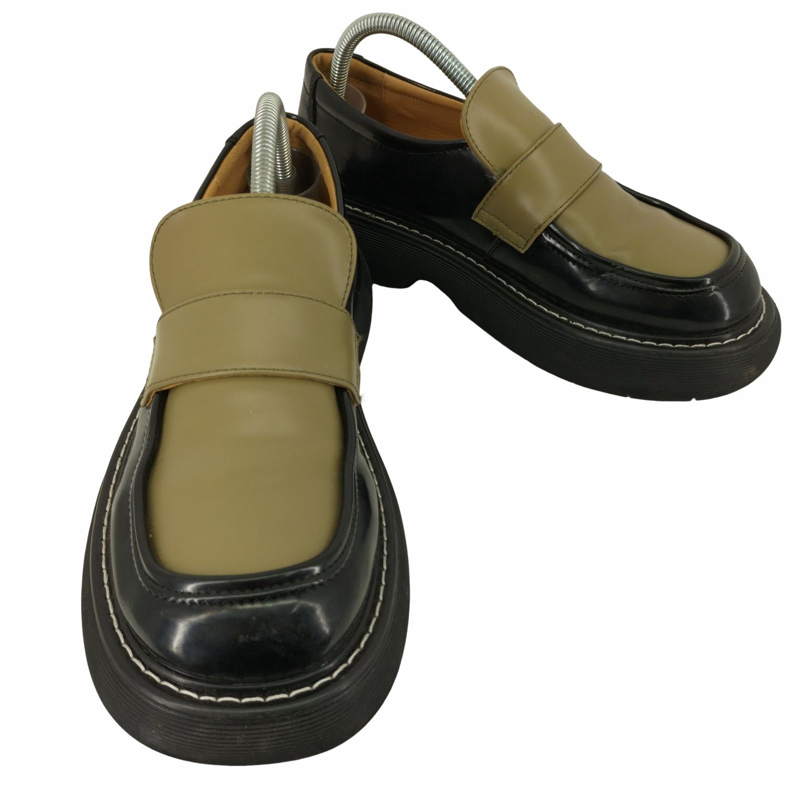 ユーズドフルギ USED古着 {{YH STUDIO}} バイカラー 厚底コインローファー メンズ JPN：25.5