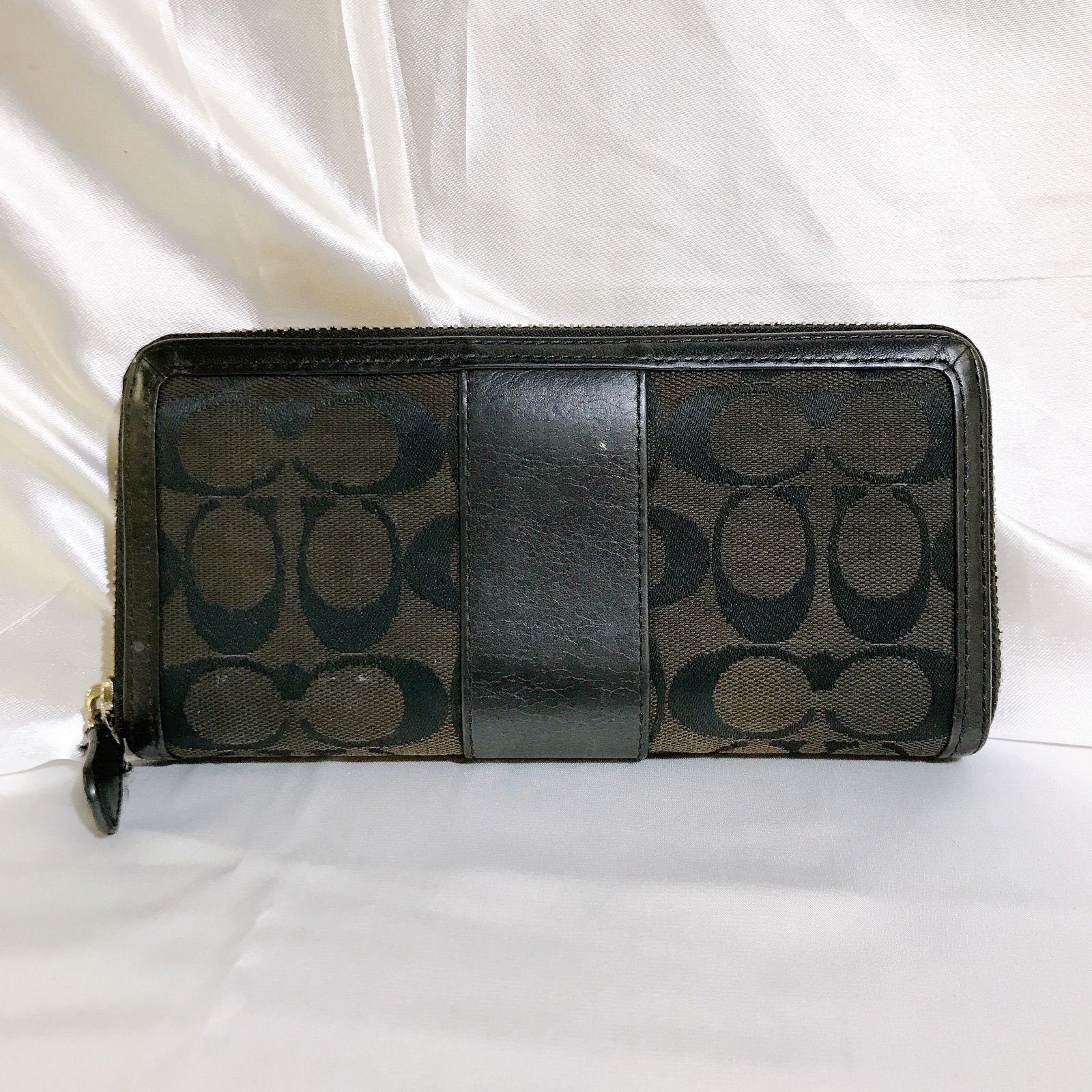 最終価格 11/27停止】 COACH monogram round zip wallet コーチ