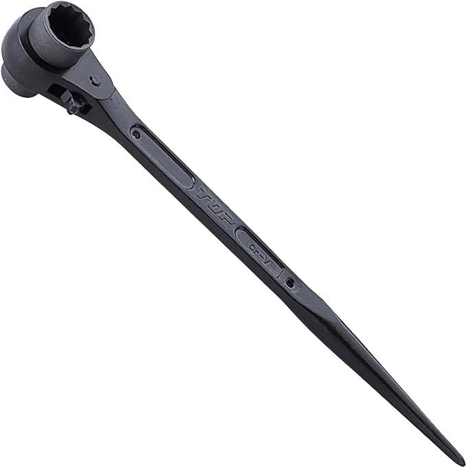 トップ工業 (TOP) コンパクトラチェットレンチ 17x21? 曲シノ 薄型ソケット 足場 住宅施工用 鳶道具 RM-17x21C 燕三条 | トップ工業 (TOP) コンパクトショートラチェットレンチ 短