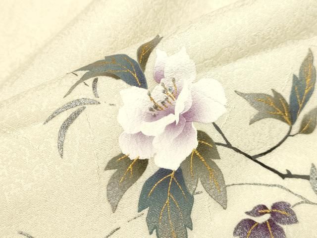 平和屋着物○訪問着 草花 暈し染め 金銀彩 やまと誂製 正絹 逸品