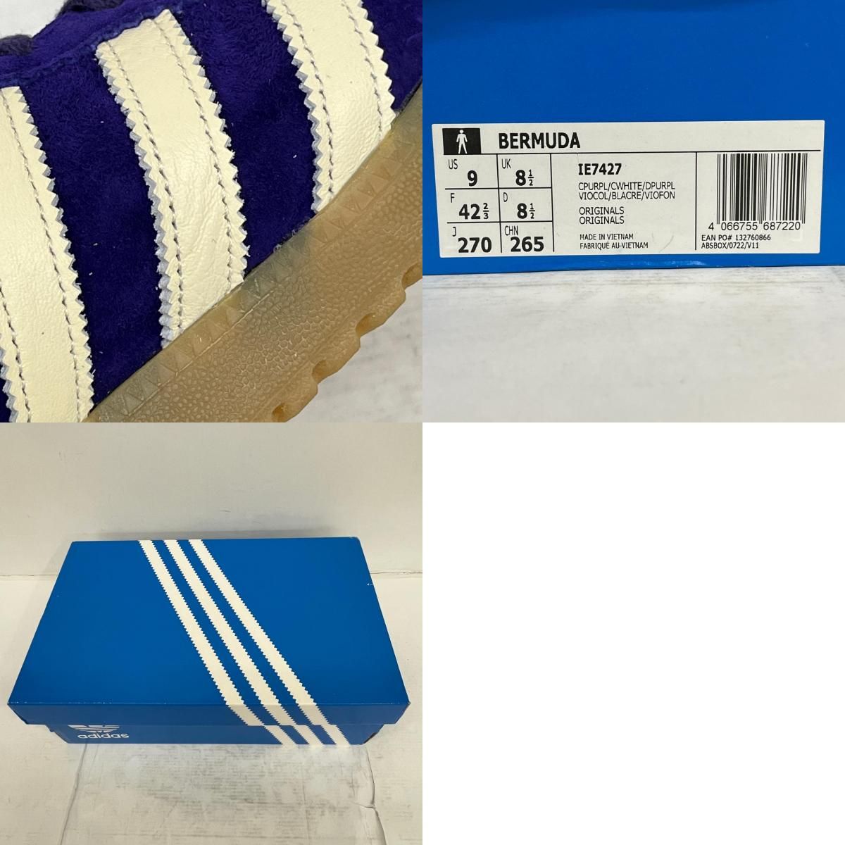 加古川店 adidas Originals | アディダスオリジナルス スニーカー Bermuda ie7427 パープル 27cm 126 WWW_MORNINGWALKER_COM