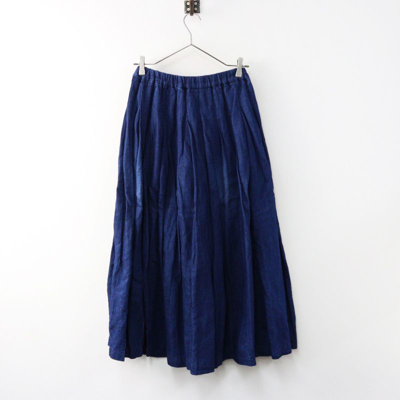 新品 現行品 リゼッタ レイチェル アンディゴ 38 ネイビー 2020SS リゼッタ LISETTE デリア アンディゴ コットンリネン ギャザー