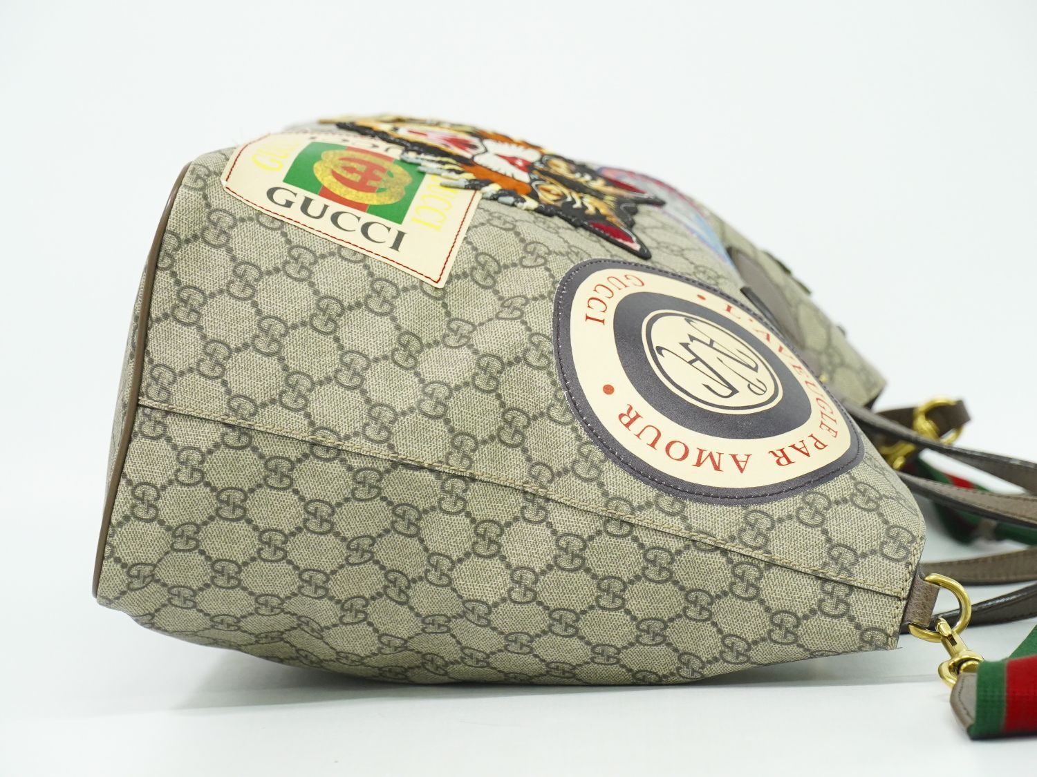GUCCI グッチ GGスプリーム 2Wayショルダーバッグ ベージュ＆エボニー 