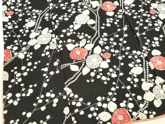 平和屋着物○上質な小紋 鹿の子市松桜 正絹 逸品 DAAU5057ps