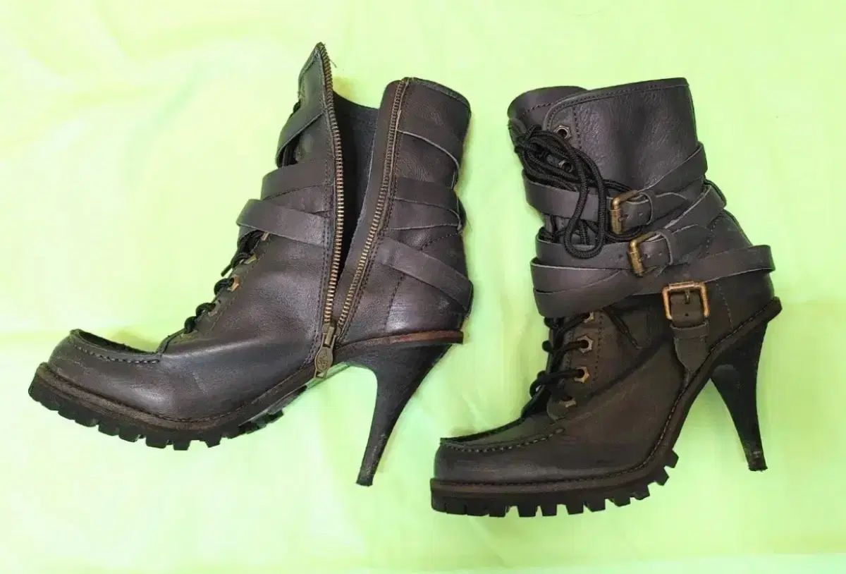 ヴィンテージ y2k 2000s ヒールブーツ グレー