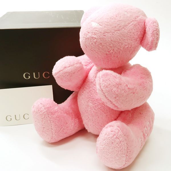 GUCCI baby テディベア ピンク クマ ぬいぐるみ 熊 美品 箱付 グッチ