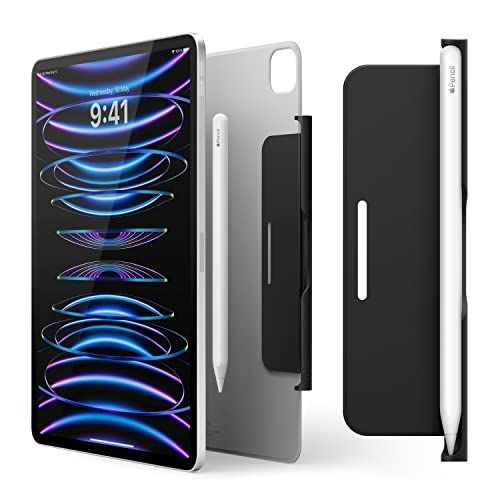ブラック 【elago】 Apple Pencil 第2世代 対応 ペンシルホルダー 薄型 軽量 すり傷 防止 落下防止 保護 スリム ペンホルダー アップルペンシル 収納 ペン ホルダー MagicKeyboard SmartKeyboardFolio Sm