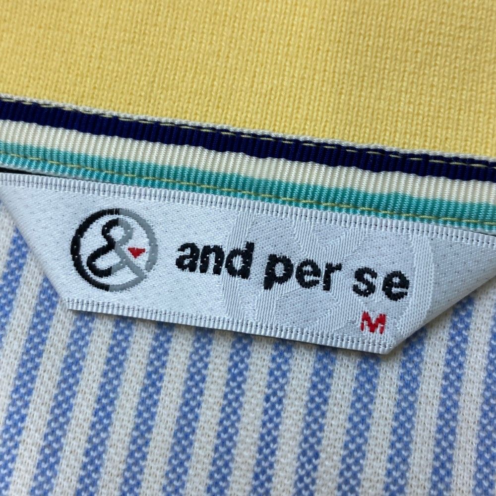 サイズ：M AND PER SE アンパスィ 半袖ポロシャツ イエロー系
