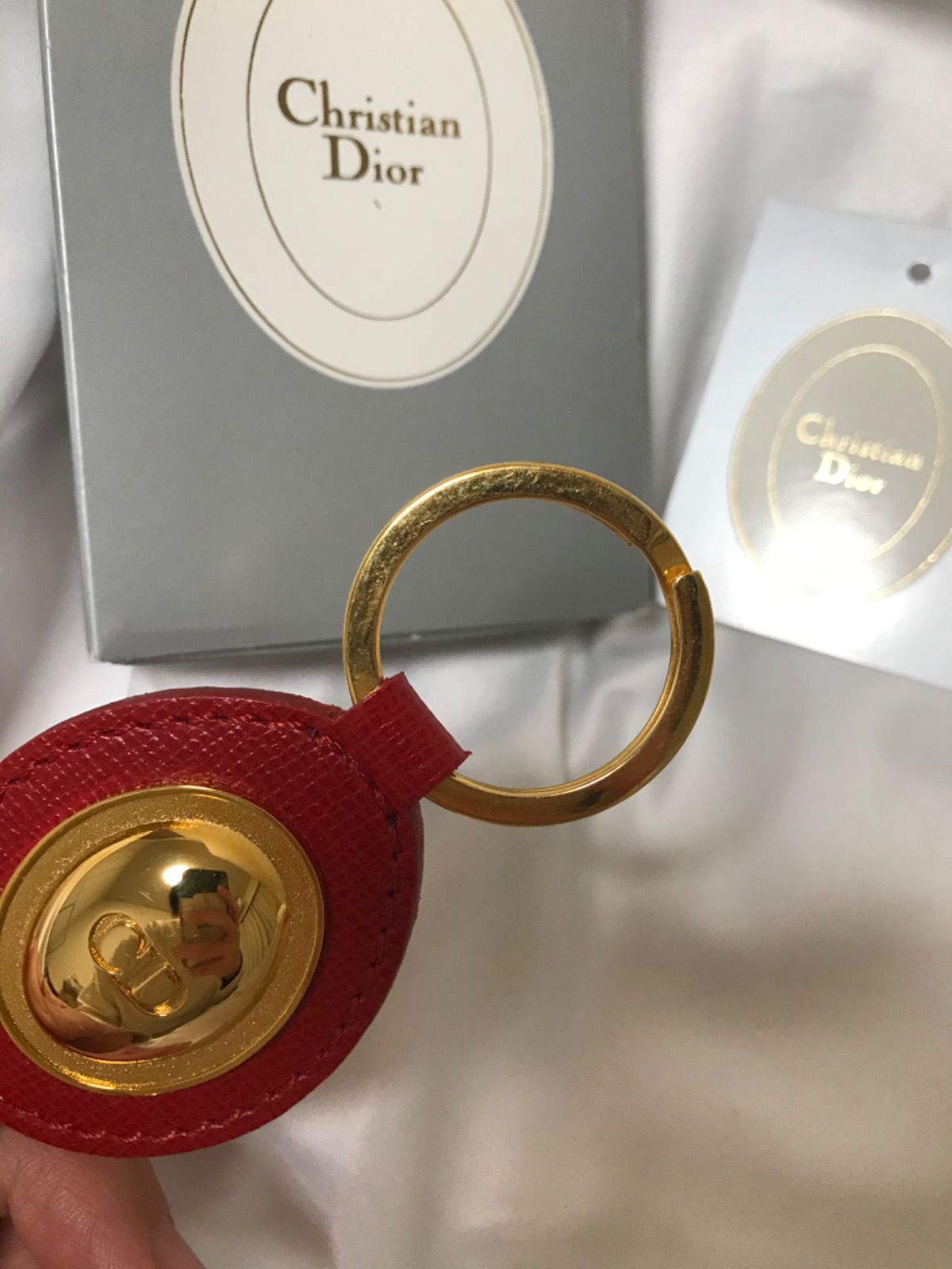 Christian Dior ラウンドプレート キーリング クリスチャンディオール 