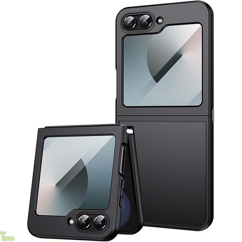 For Galaxy Z Flip6 対応 ケース PC素材 ワイヤレス充電 耐熱性 汚れ防止 Galaxy Z Flip6 用 ケース 滑り止め 軽量 傷防止 衝撃防止 Galaxy Z Flip6 対応 カバー(ブラック)1