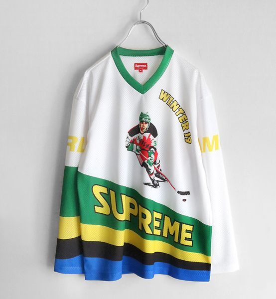 ☆新品 SUPREME シュプリーム ◇ホッケーシャツ (白 Mサイズ) 19AW ...