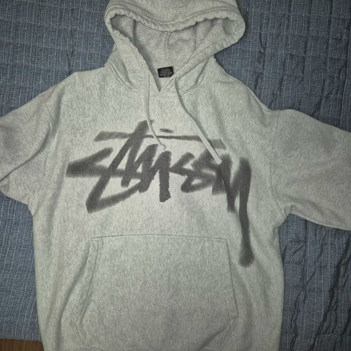L STUSSY ステューシー デジ ストック フード アッシュ ヘザー