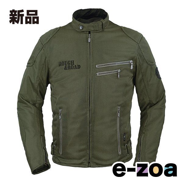 ROUGH-ROAD ラフアンドロード ライディングZIPメッシュJK EM OV|BK-L RR7308OV|BK3 2567546
