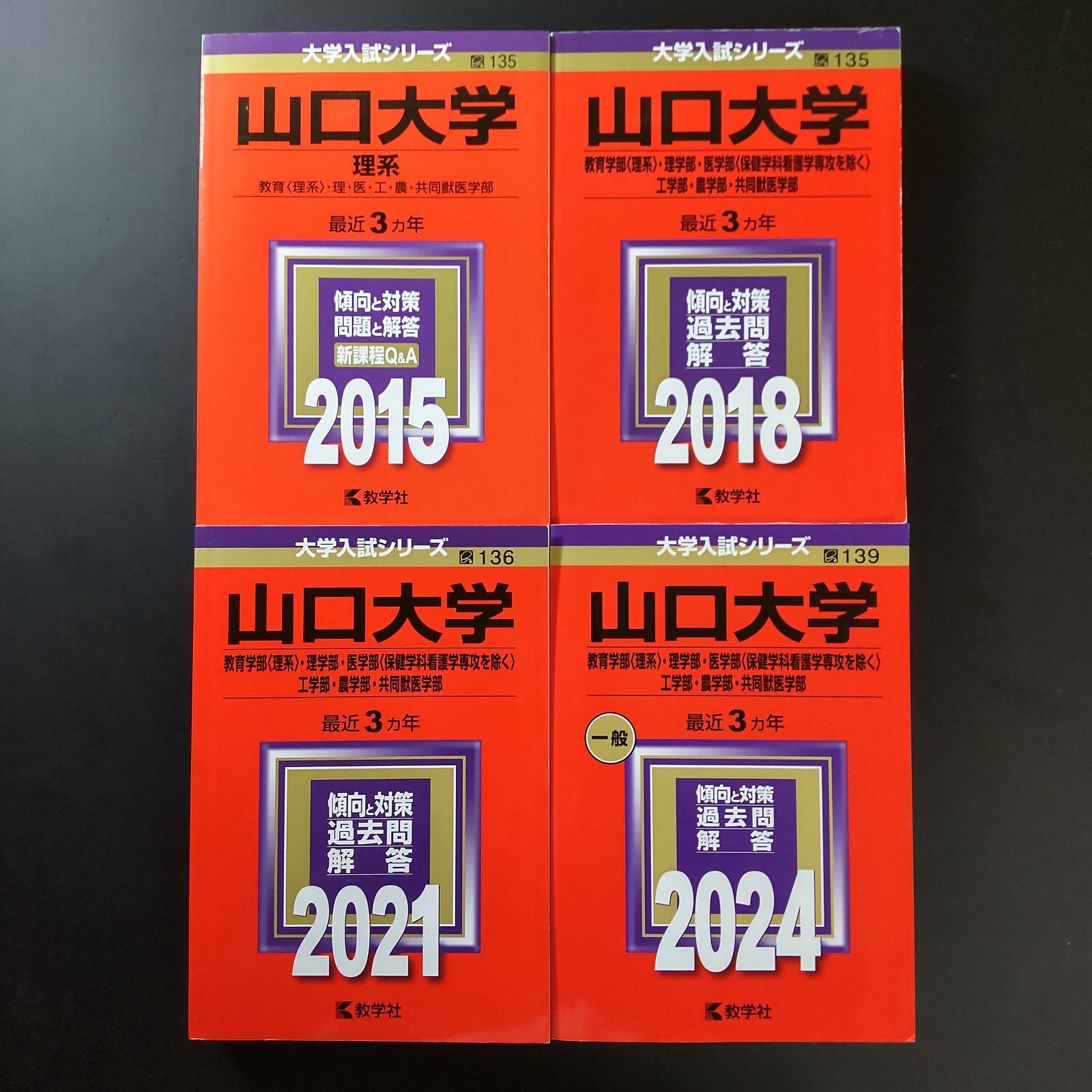173 ４冊 山口大学 理系 書込みなし 2015 2018 2021 2025 教学社 赤本
