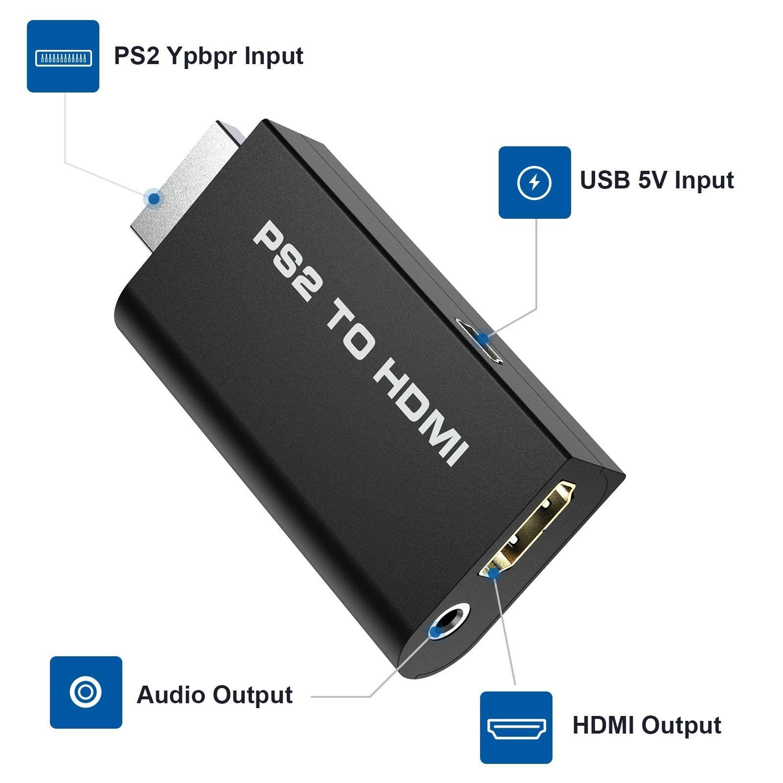 数量限定】HDMI変換接続コネクター PS2 PS2専用 to HDMI 変換