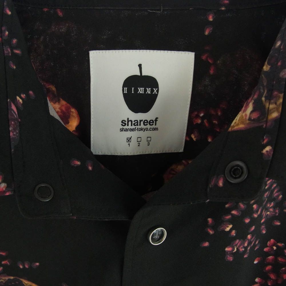SHAREEF シャリーフ グラフィックプリント 半袖シャツ ブラック 黒 SHAREEF シャリーフ グラフィックプリント 半袖シャツ ブラック