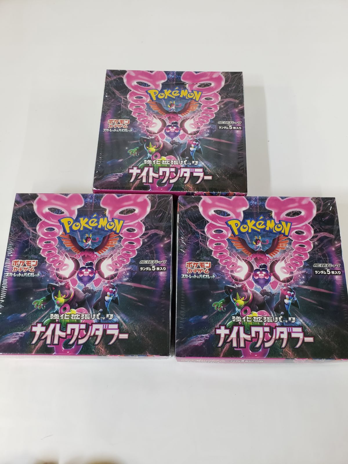 【シュリンク付き未開封】ポケモンカードゲーム ナイトワンダラー / 30パック×3BOX　17