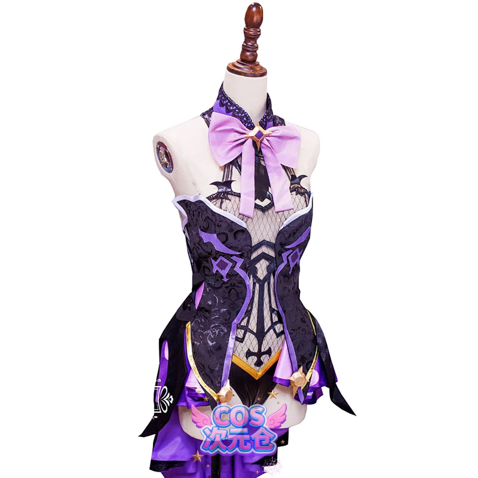 フィッシュル ウィッグ付き 網タイプ NOKIJP 原神 コスプレ衣装 モナ コスプレ 神里綾華 コスプレ衣装 胡桃 コスプレ 鍾離 コスプレ衣装 フィッシュル コスプレ 凝光 コスプレ