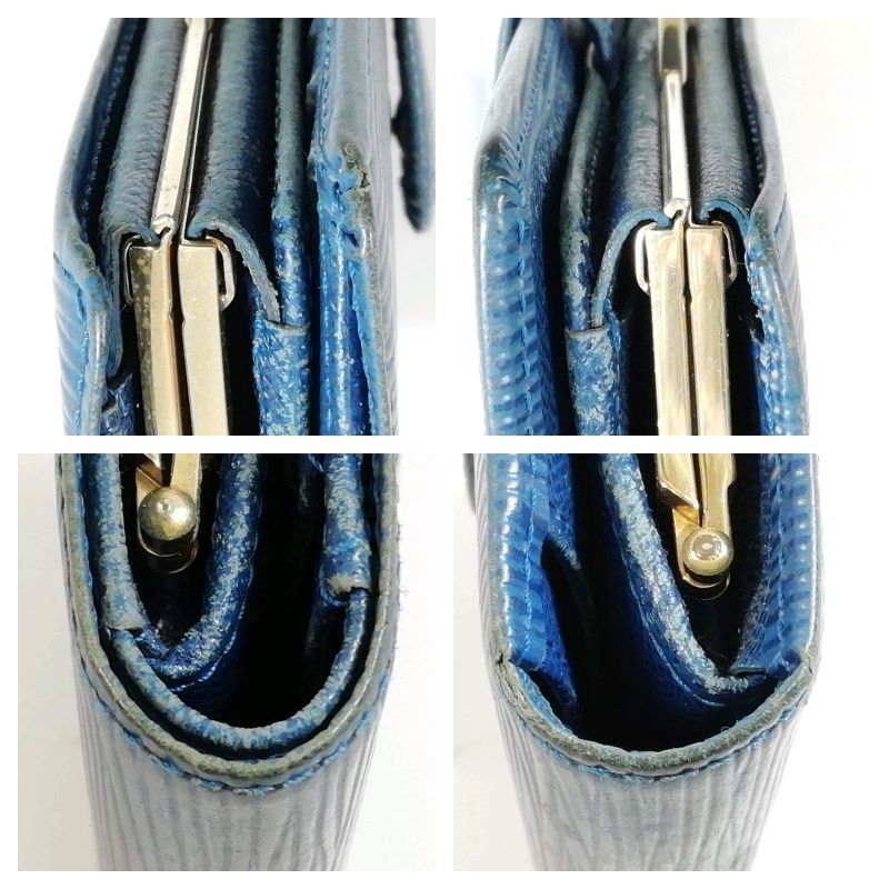 中古】LOUIS VUITTON M63245 エピ 2つ折りがま口財布 トレド