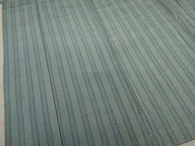 平和屋着物○内田秀一 江戸小紋 縞 銀座おゝぎ屋扱い 正絹 逸品 未使用