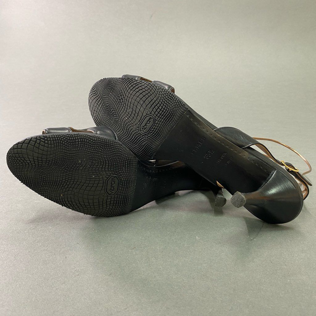 エルメス　オアジス　サンダル　HERMES 35 1/2 レディース 6d6 《美品》 HERMES エルメス Hロゴ ナイト サンダル 35 1/2 ブラック