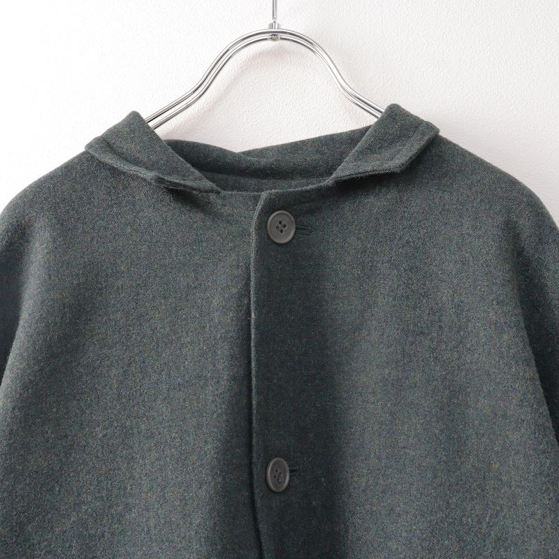 美品 veritecoeur ヴェリテクール 縮絨加工ジャケット モスグリーン