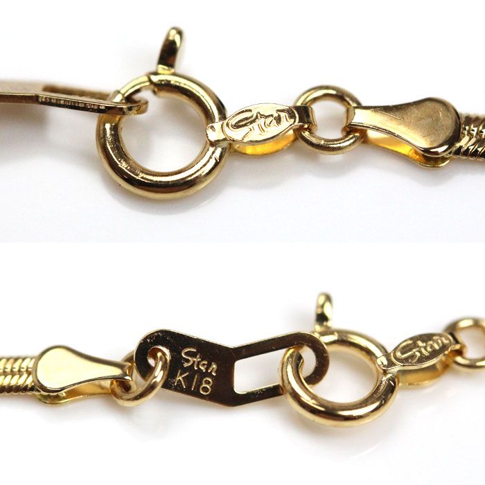 STAR JEWELRY K18 ヘリンボーンネックレス HERRINGBONE CHAIN 40cm(2GK0767)K18 チェイン｜スター