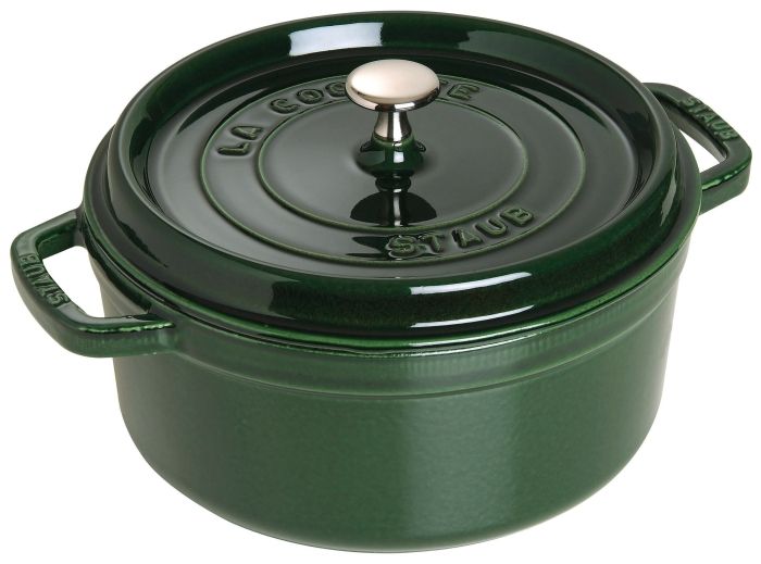 3営業日で発送 STAUB ストウブ ストウブ ピコ ココット ラウンド２６㎝ バジルグリーン RSTD206