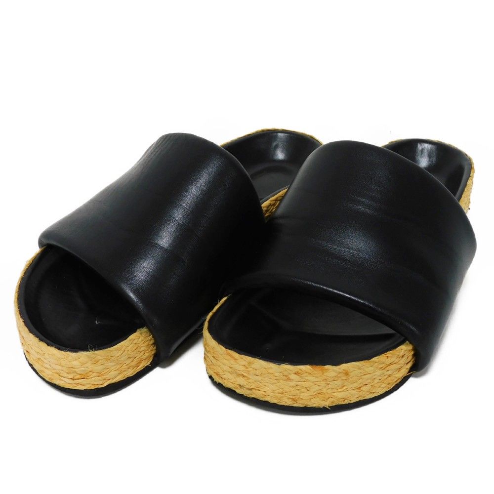 CELINE セリーヌ ボクシー 36 ナッパ ジュート ナチュラル ウェッジ  