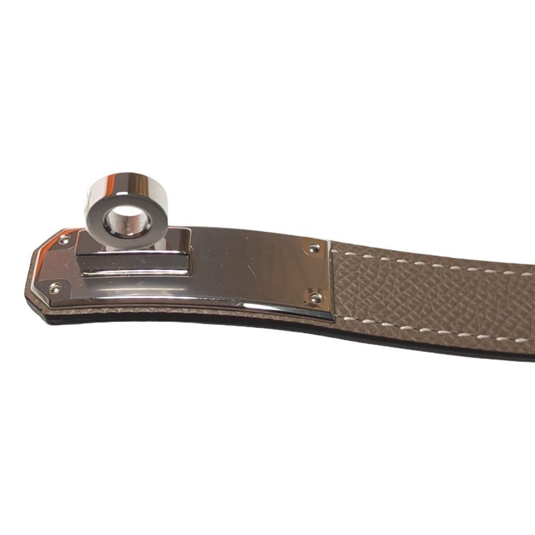 【新品未使用】エルメス ケリーベルト　エトゥープ　シルバー金具 エルメス ケリーベルト エトゥープ/シルバー金具 エプソン U刻印