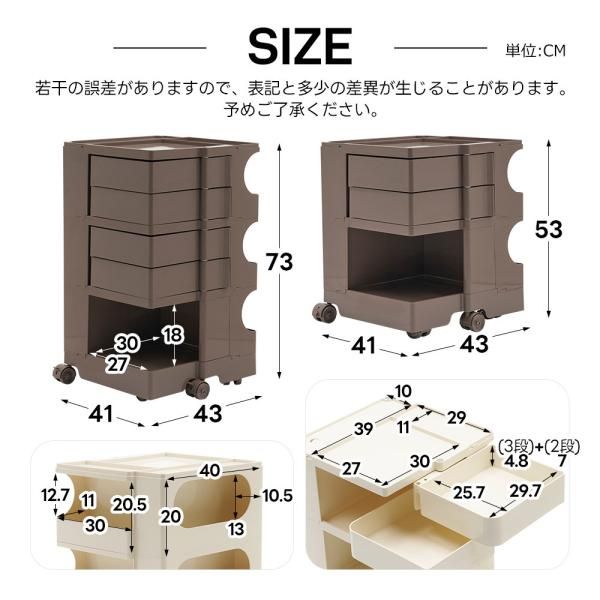 収納ワゴン 3段トレイ ボビーワゴン キャスター付き ブレーキ付き おしゃれ キッチンワゴン 回転式 収納 ベビーワゴンサイドワゴン インテリア 2025 爆買