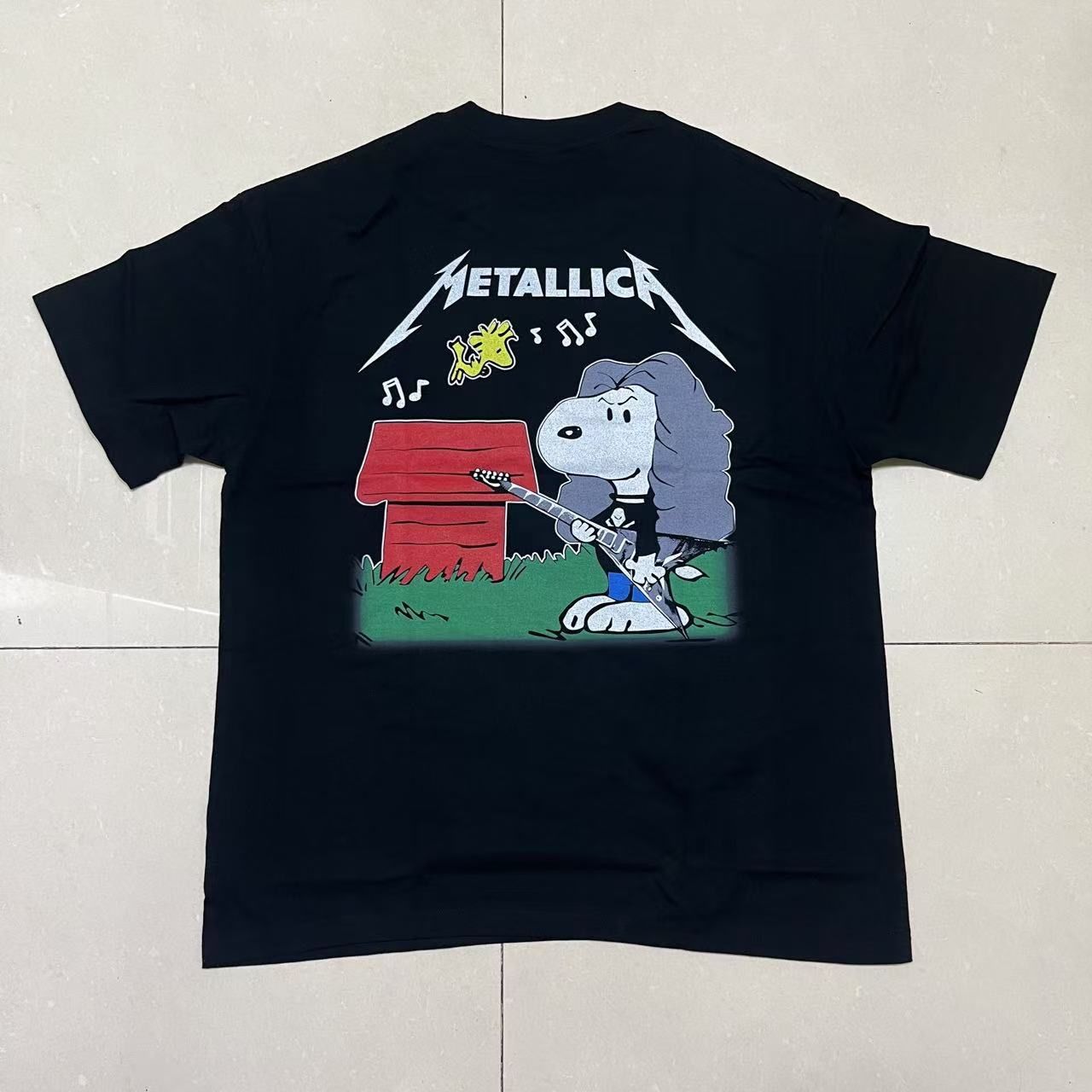 【大人気】メタリカ×スヌーピー　コラボTシャツ　XL スヌーピー Tシャツ XLサイズ ブラック Snoopy メタリカ