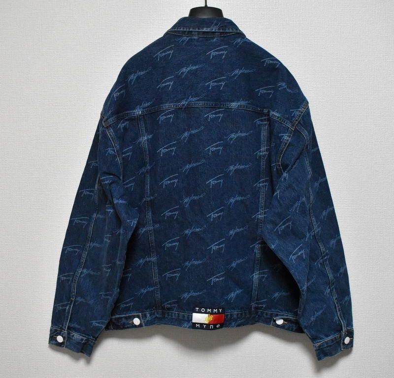訳あり品】新品 TOMMY JEANS ×MYNE ロゴ デニムジャケット XL 定価