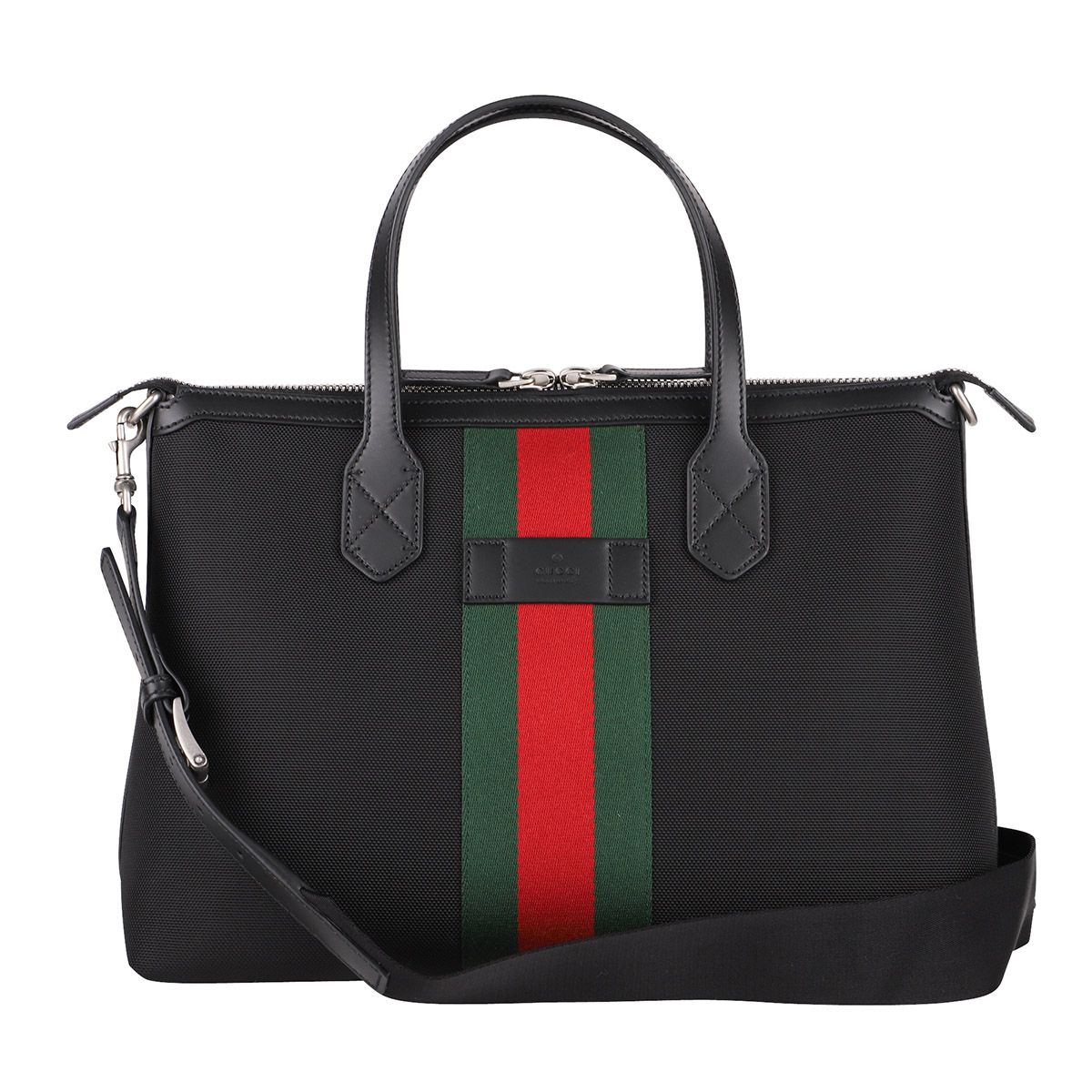 新品 グッチ GUCCI トートバッグ ウェブ＆ストライプ ブラック - メルカリ