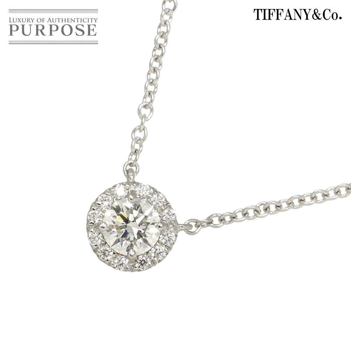 ティファニー TIFFANY&CO. ソレスト ダイヤ ネックレス 40cm Pt 