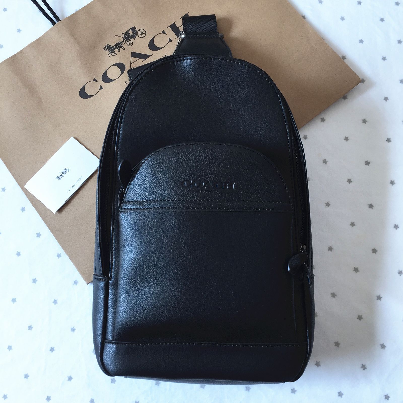 【セール中】COACH コーチバッグ F49312 ブラック ボディーバッグ スリングバッグ ショルダーバッグ 斜めがけバッグ アウトレット品  新品未使用