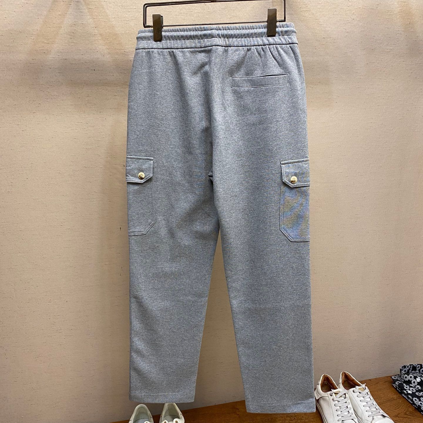 グレーM～3XL 送料無料 ブルネロクチネリ メンズカーゴジョガーパンツ ドローストリング付き ジップポケット カジュアルスウェットパンツ WWW_OLIVIERBERNSTEIN_COM