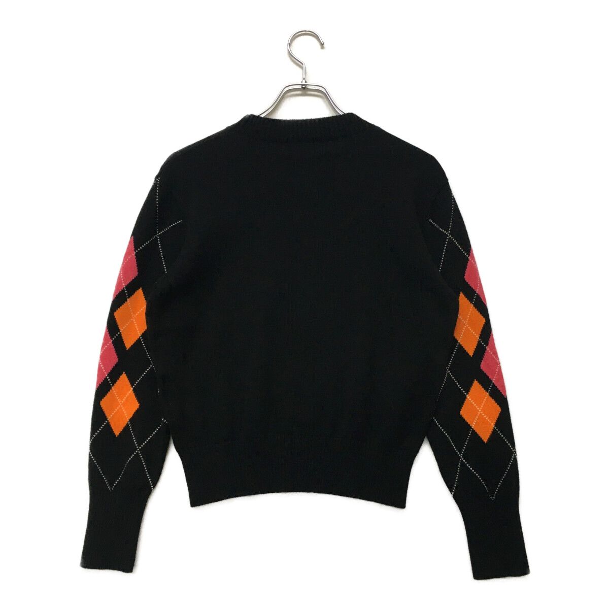 archivio - coco 中古 アルチビオ archivio レディース セーター 38(M) 黒 ブラック アーガイル ロゴプリント クルーネック 中古 レディース アルチビオ archivio セーター 38(M) 黒