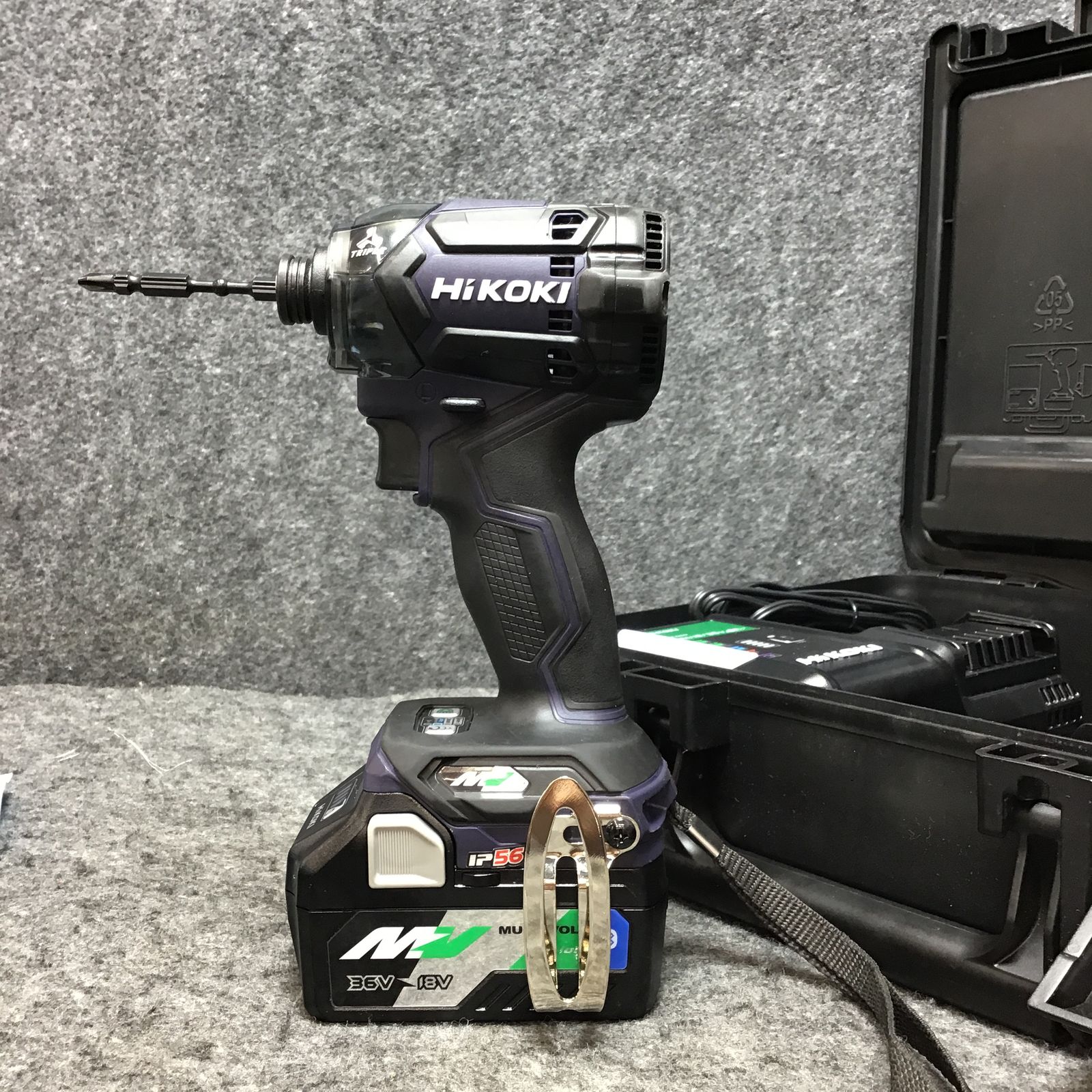 格安店舗⑥新品 HiKOKI WH36DC(NNB) 36Vマルチボルトコードレスインパクトドライバ 本体のみ 蓄電池・充電器別売 ストロングブラック 日立 WH36DC 本体